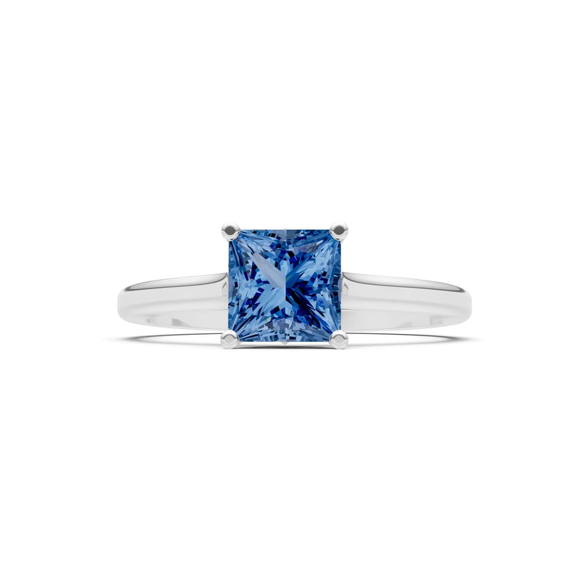 10k Yellow Gold Princess-Cut Solitaire Diamond Engagement Ring