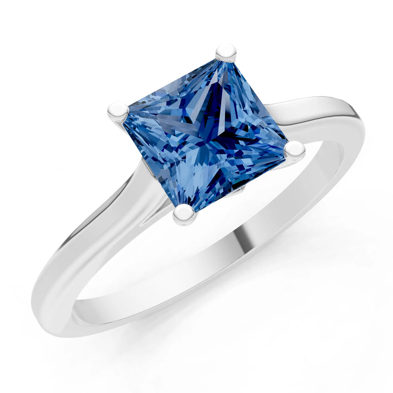 10k Yellow Gold Princess-Cut Solitaire Diamond Engagement Ring