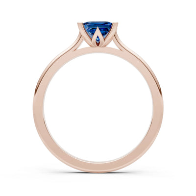 10k Yellow Gold Princess-Cut Solitaire Diamond Engagement Ring