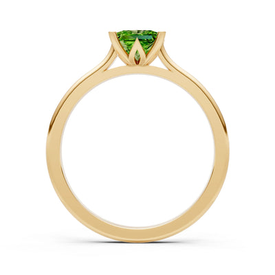 10k Yellow Gold Princess-Cut Solitaire Diamond Engagement Ring