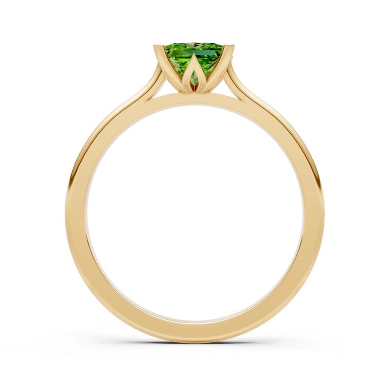 10k Yellow Gold Princess-Cut Solitaire Diamond Engagement Ring