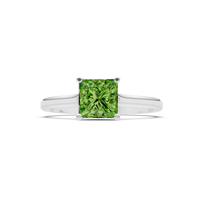 10k Yellow Gold Princess-Cut Solitaire Diamond Engagement Ring