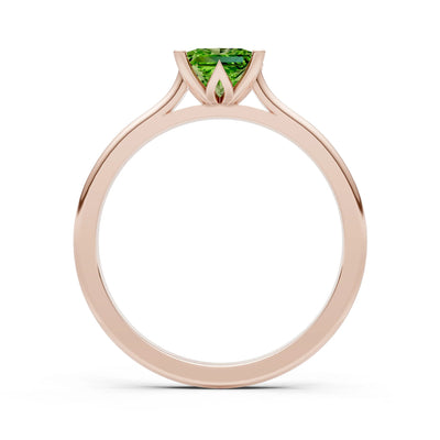 10k Yellow Gold Princess-Cut Solitaire Diamond Engagement Ring
