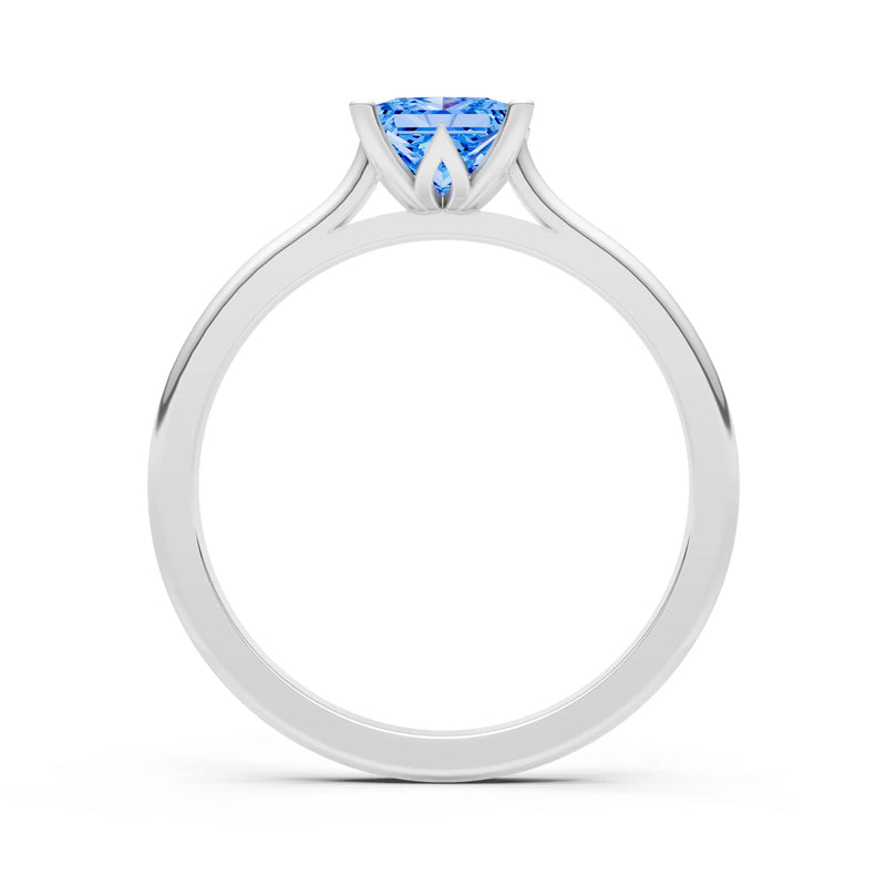 10k Yellow Gold Princess-Cut Solitaire Diamond Engagement Ring