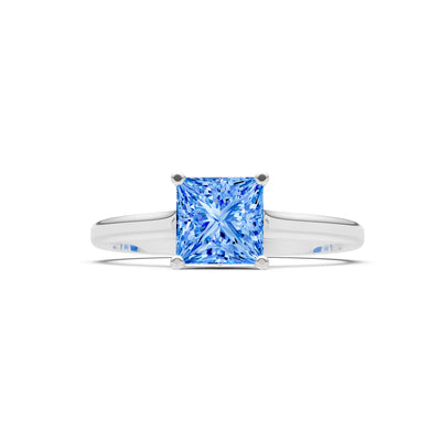 10k Yellow Gold Princess-Cut Solitaire Diamond Engagement Ring