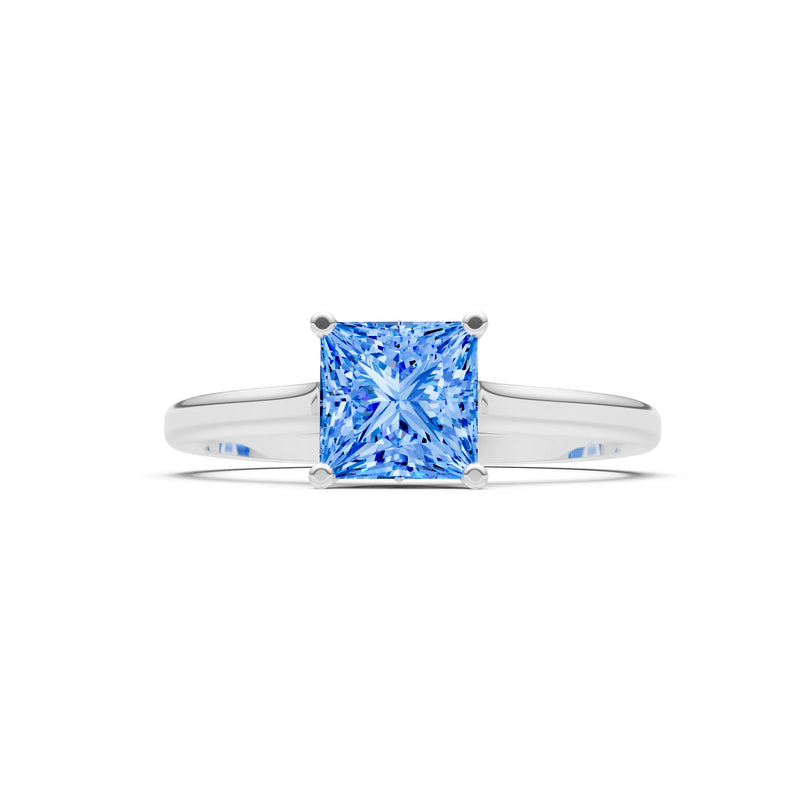 10k Yellow Gold Princess-Cut Solitaire Diamond Engagement Ring