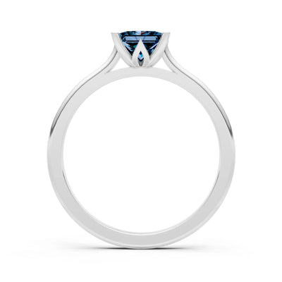 10k Yellow Gold Princess-Cut Solitaire Diamond Engagement Ring