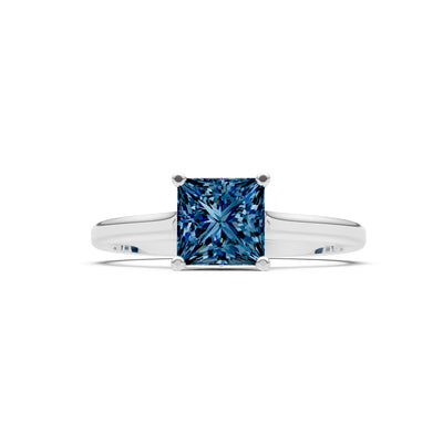 10k Yellow Gold Princess-Cut Solitaire Diamond Engagement Ring