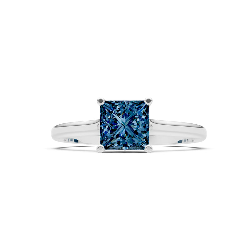 10k Yellow Gold Princess-Cut Solitaire Diamond Engagement Ring
