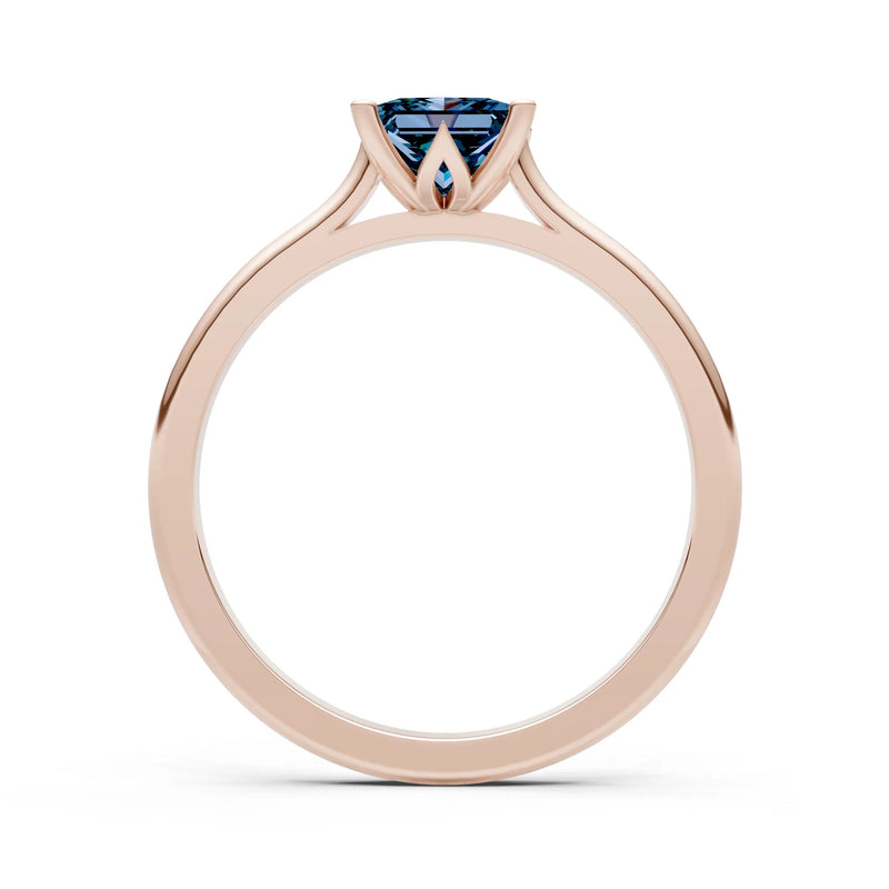 10k Yellow Gold Princess-Cut Solitaire Diamond Engagement Ring