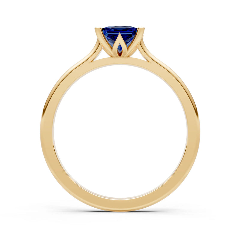 10k Yellow Gold Princess-Cut Solitaire Diamond Engagement Ring