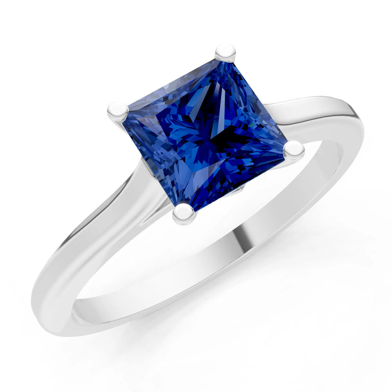 10k Yellow Gold Princess-Cut Solitaire Diamond Engagement Ring