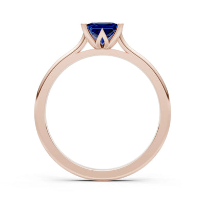10k Yellow Gold Princess-Cut Solitaire Diamond Engagement Ring