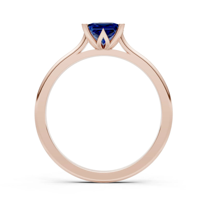 10k Yellow Gold Princess-Cut Solitaire Diamond Engagement Ring
