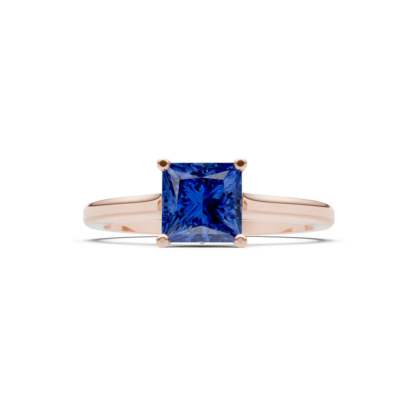 10k Yellow Gold Princess-Cut Solitaire Diamond Engagement Ring