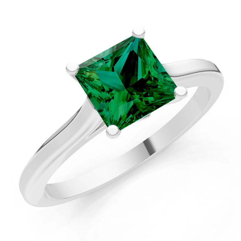 10k Yellow Gold Princess-Cut Solitaire Diamond Engagement Ring