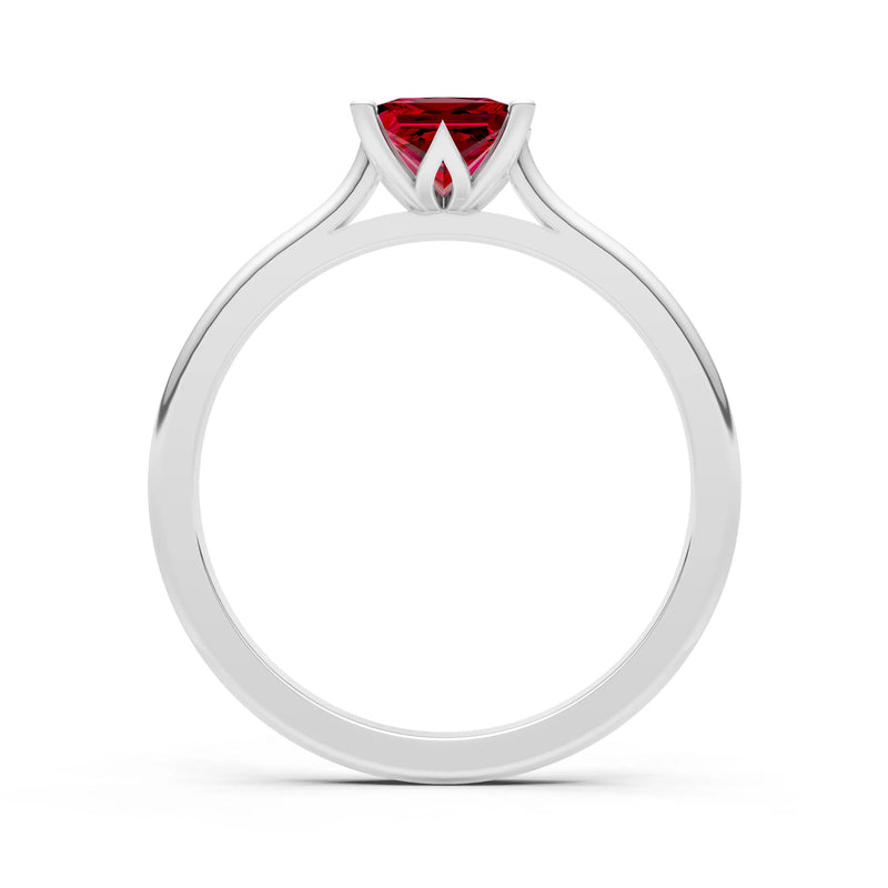 10k Yellow Gold Princess-Cut Solitaire Diamond Engagement Ring