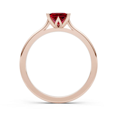 10k Yellow Gold Princess-Cut Solitaire Diamond Engagement Ring