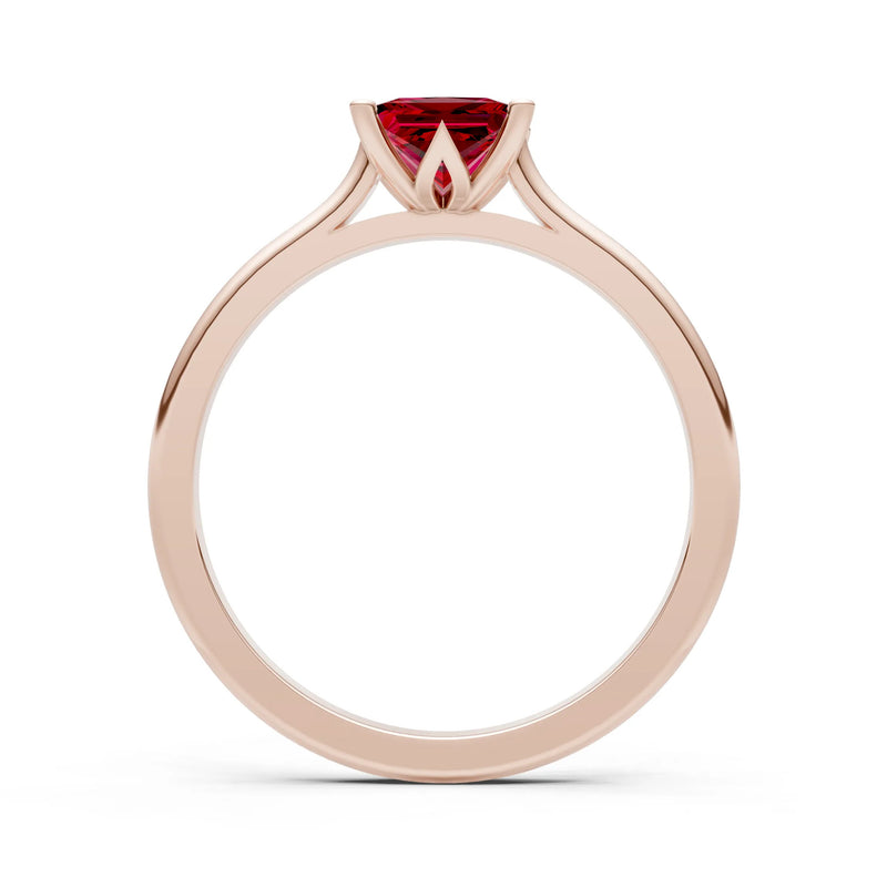 10k Yellow Gold Princess-Cut Solitaire Diamond Engagement Ring