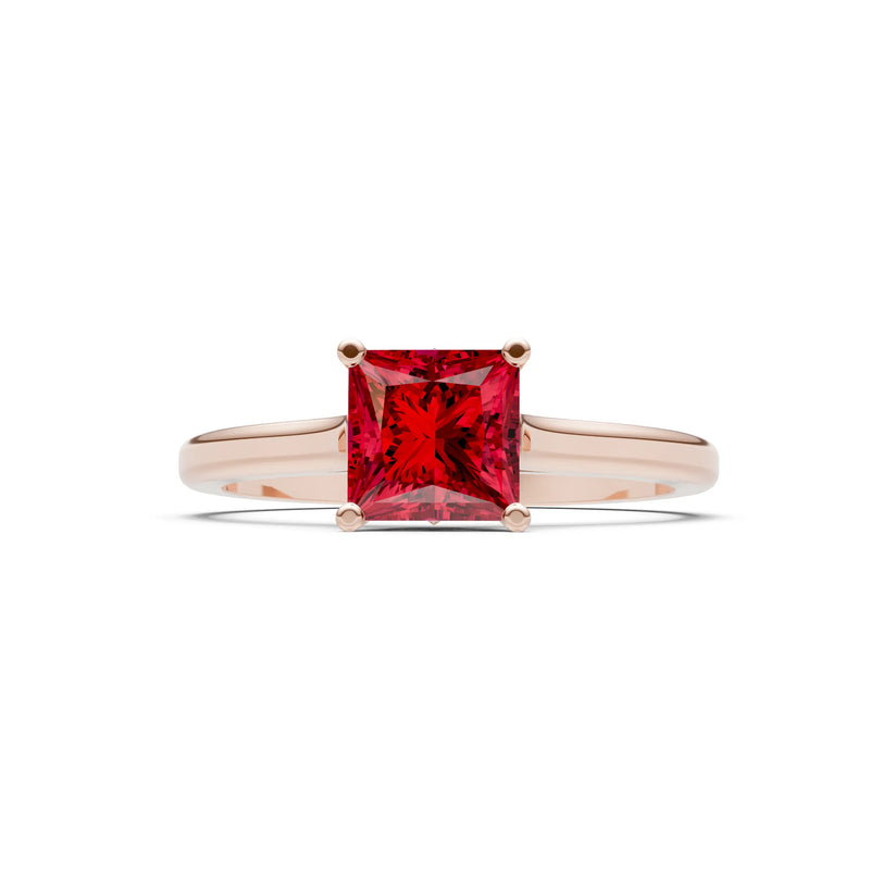 10k Yellow Gold Princess-Cut Solitaire Diamond Engagement Ring