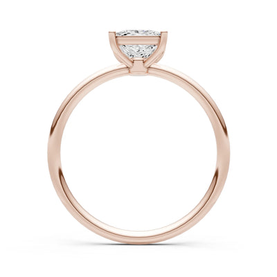 4 Prong Princess Cut Basket Classic Solitaire Engagement Ring