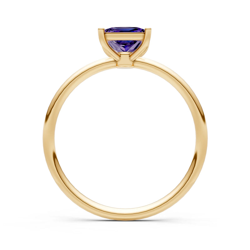 4 Prong Princess Cut Basket Classic Solitaire Engagement Ring