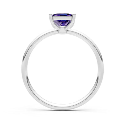 4 Prong Princess Cut Basket Classic Solitaire Engagement Ring