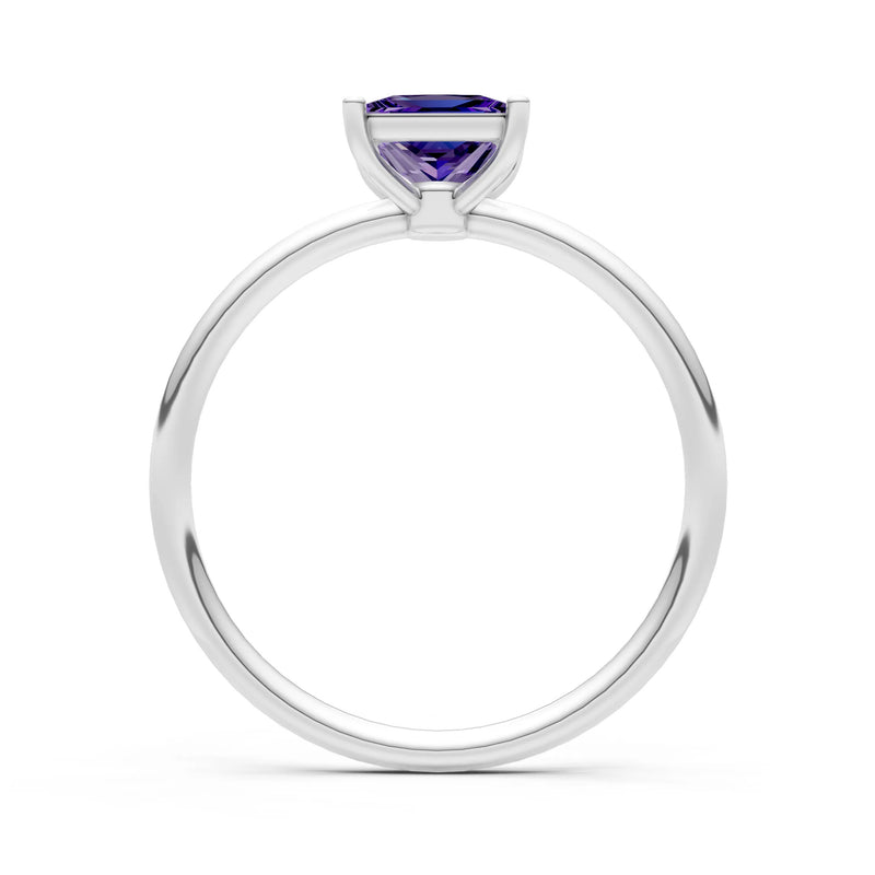 4 Prong Princess Cut Basket Classic Solitaire Engagement Ring