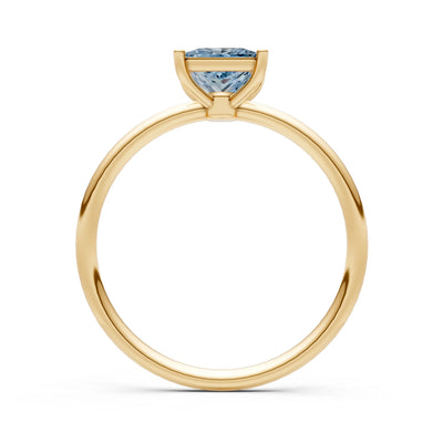 4 Prong Princess Cut Basket Classic Solitaire Engagement Ring