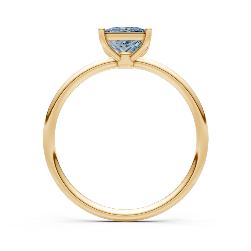 4 Prong Princess Cut Basket Classic Solitaire Engagement Ring