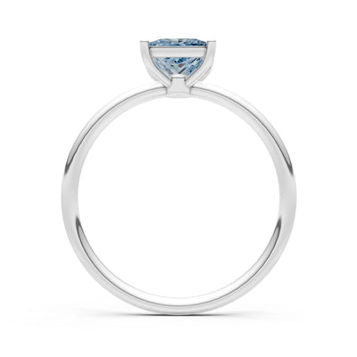 4 Prong Princess Cut Basket Classic Solitaire Engagement Ring