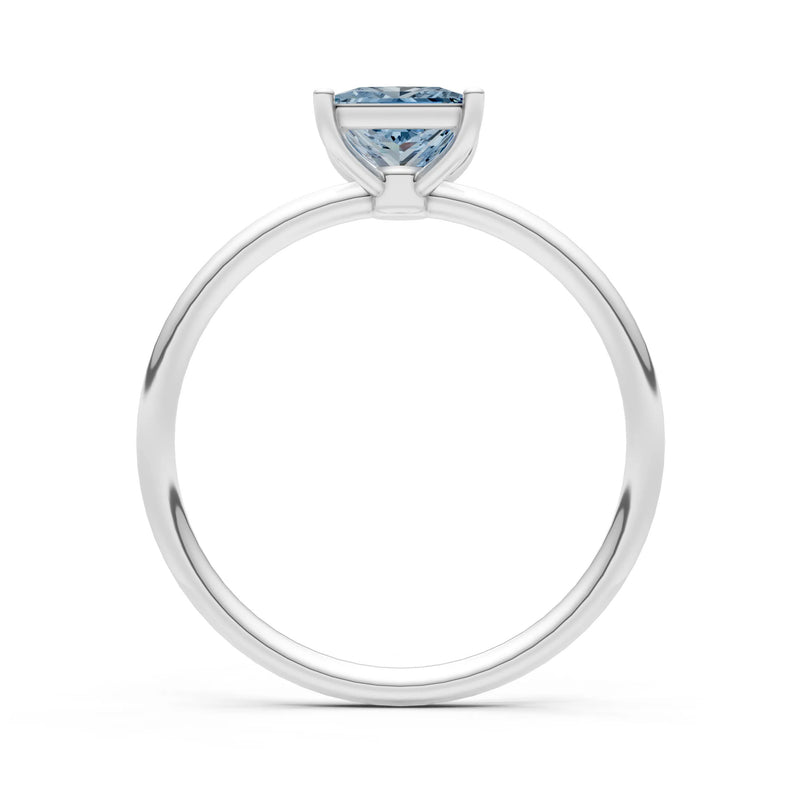 4 Prong Princess Cut Basket Classic Solitaire Engagement Ring