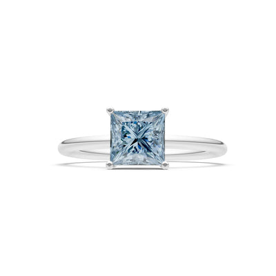 4 Prong Princess Cut Basket Classic Solitaire Engagement Ring