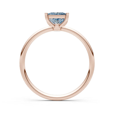 4 Prong Princess Cut Basket Classic Solitaire Engagement Ring