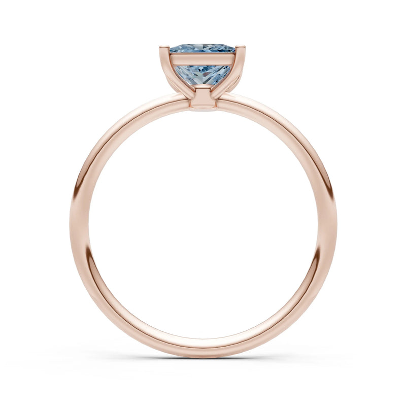 4 Prong Princess Cut Basket Classic Solitaire Engagement Ring