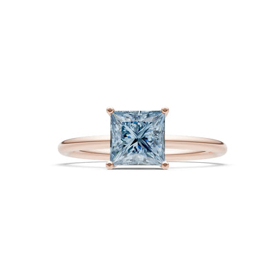 4 Prong Princess Cut Basket Classic Solitaire Engagement Ring