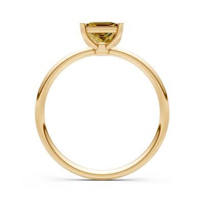 4 Prong Princess Cut Basket Classic Solitaire Engagement Ring