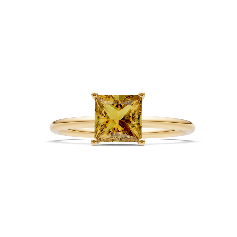 4 Prong Princess Cut Basket Classic Solitaire Engagement Ring