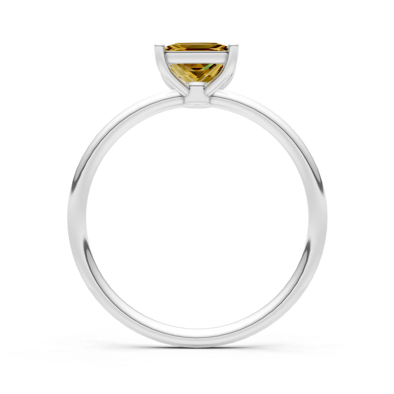 4 Prong Princess Cut Basket Classic Solitaire Engagement Ring