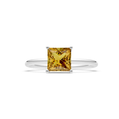 4 Prong Princess Cut Basket Classic Solitaire Engagement Ring