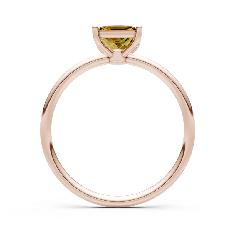 4 Prong Princess Cut Basket Classic Solitaire Engagement Ring