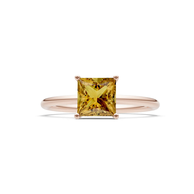 4 Prong Princess Cut Basket Classic Solitaire Engagement Ring