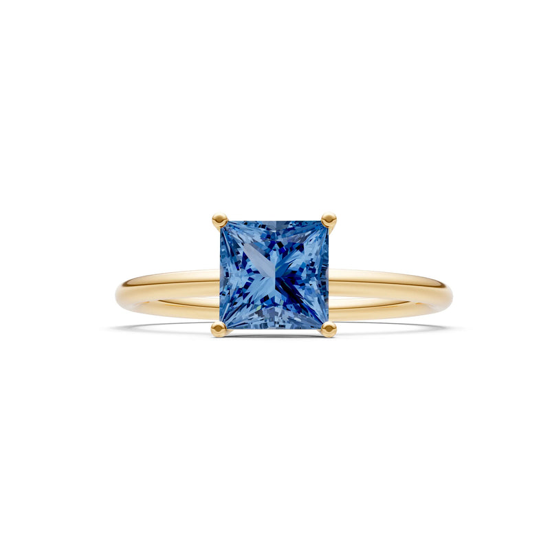 4 Prong Princess Cut Basket Classic Solitaire Engagement Ring
