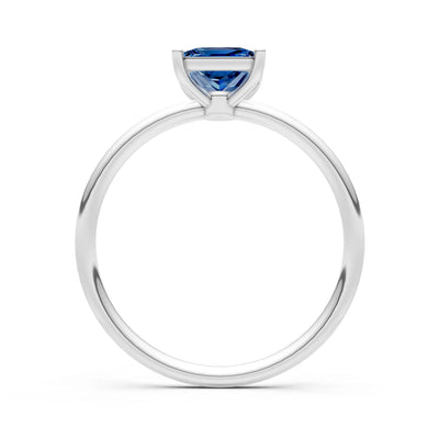 4 Prong Princess Cut Basket Classic Solitaire Engagement Ring