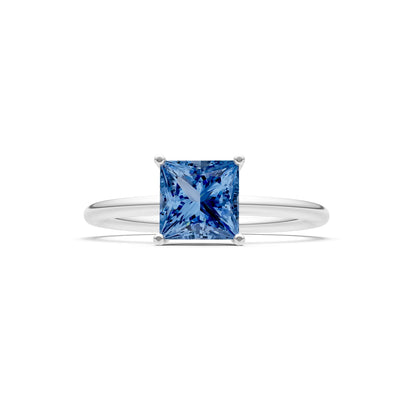 4 Prong Princess Cut Basket Classic Solitaire Engagement Ring