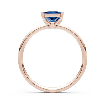 4 Prong Princess Cut Basket Classic Solitaire Engagement Ring