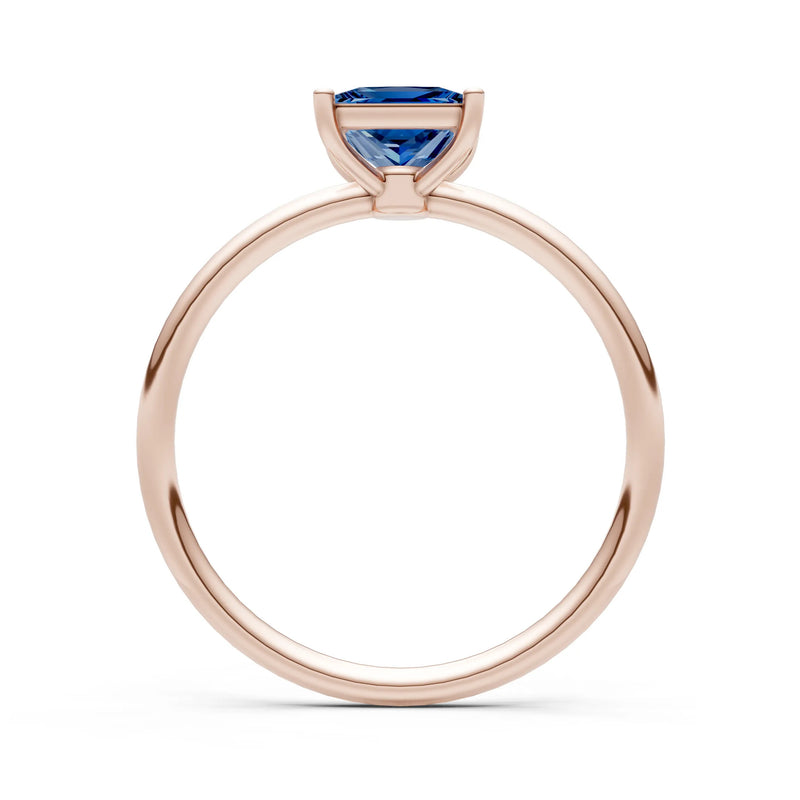 4 Prong Princess Cut Basket Classic Solitaire Engagement Ring