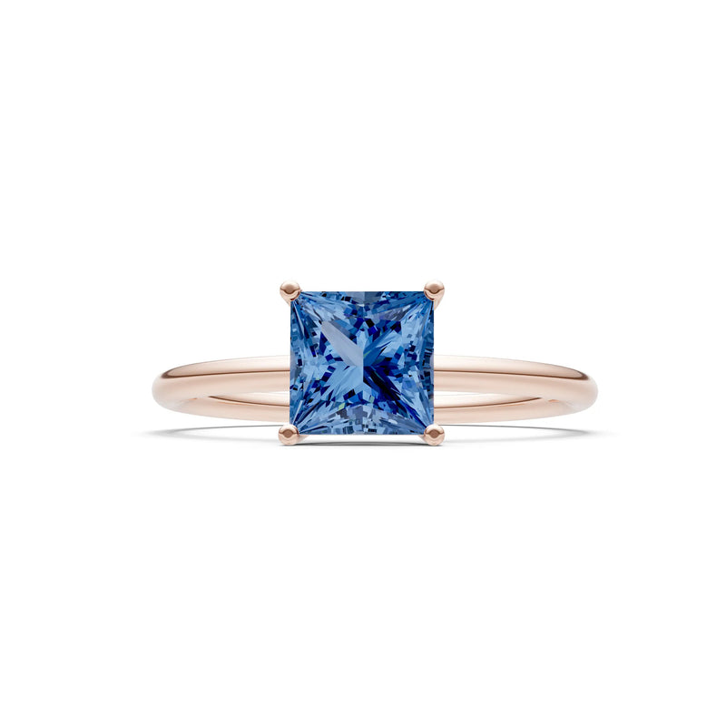 4 Prong Princess Cut Basket Classic Solitaire Engagement Ring