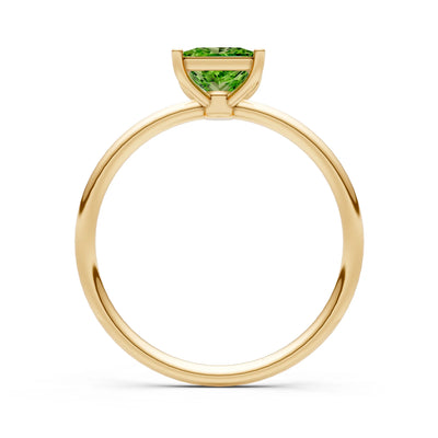 4 Prong Princess Cut Basket Classic Solitaire Engagement Ring