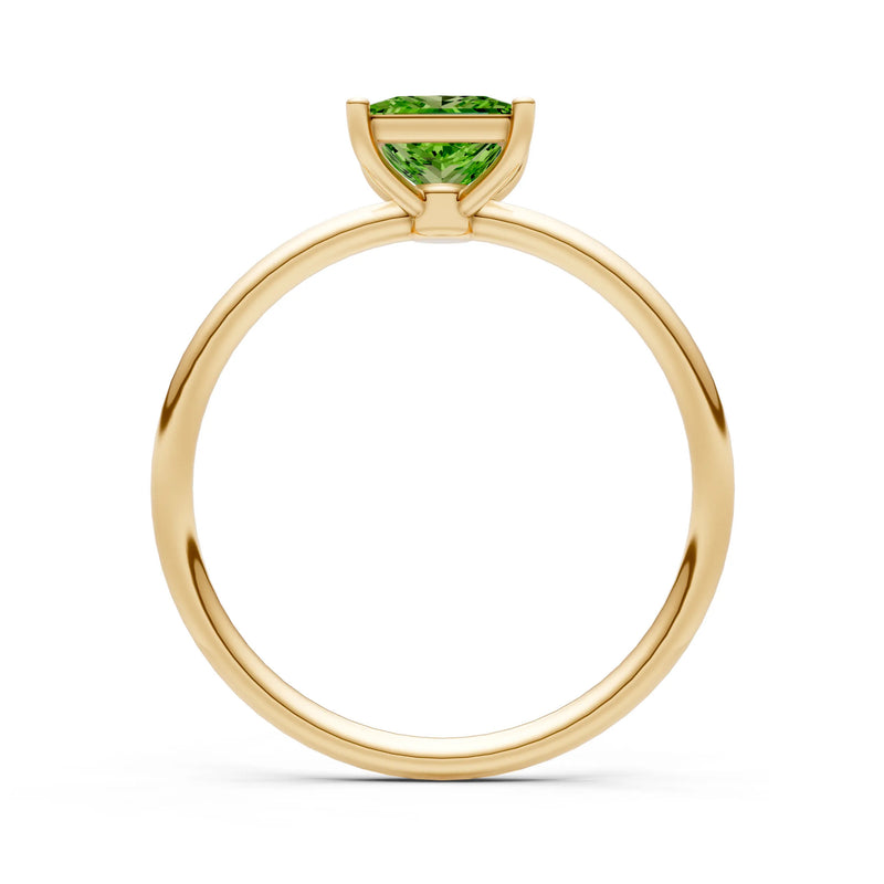 4 Prong Princess Cut Basket Classic Solitaire Engagement Ring